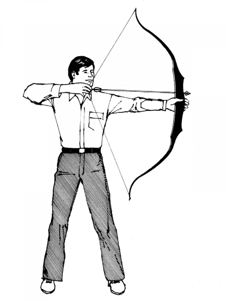 Archer coloring page image