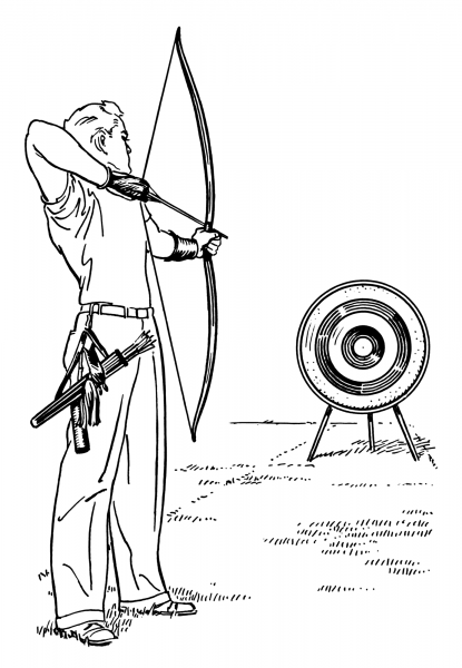 Archery coloring page image