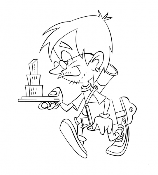 Architect coloring page image