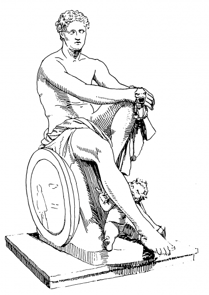 Ares Statue coloring page image