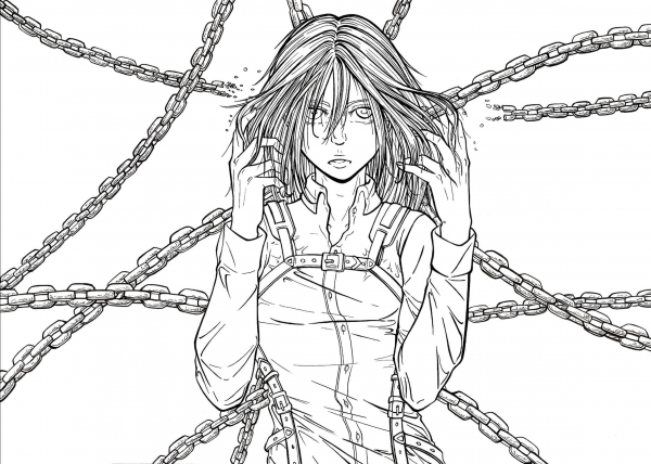 Historia Reiss aka Christa/Krista Renz from Attack on Titan coloring page image