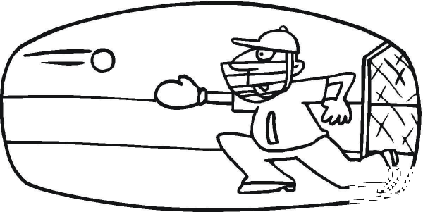 Hockey Goalkeeper  coloring page image