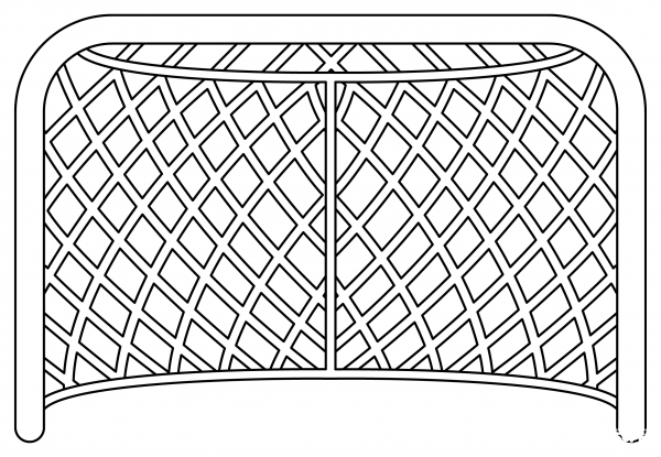 Hockey Net coloring page image