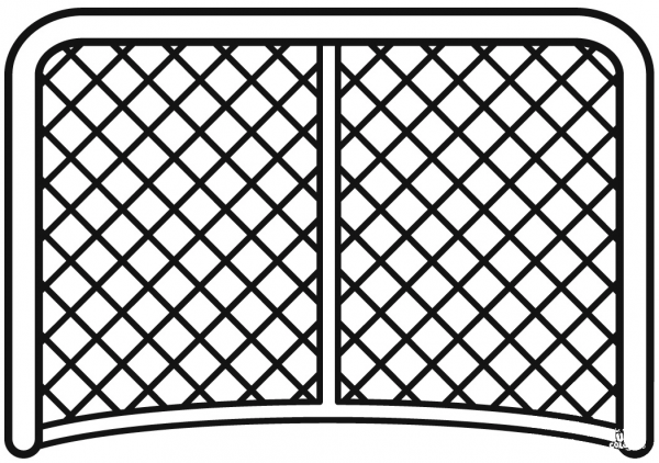 Hockey Net coloring page image