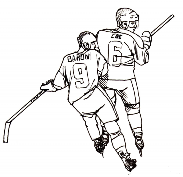 Hockey Players  coloring page image