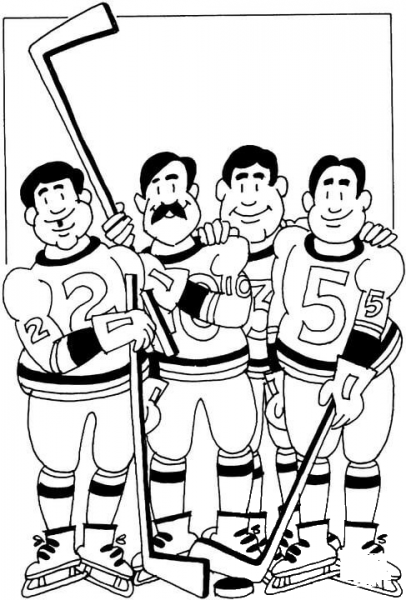 Hockey Team  coloring page image