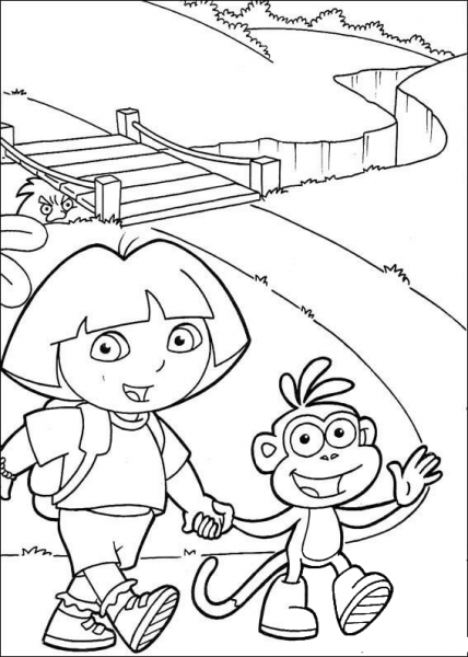 Hold Hand  coloring page image