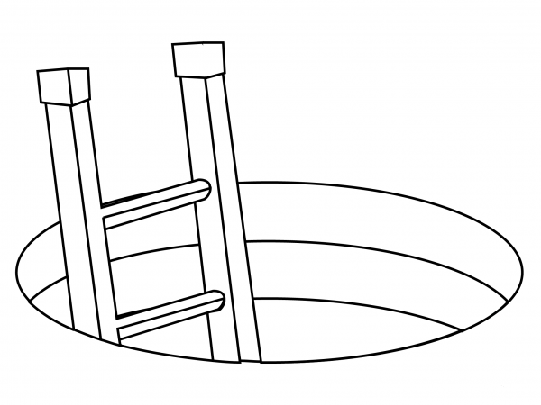 Hole coloring page image