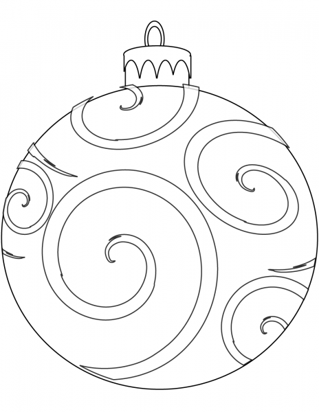 Holiday Ornament coloring page image