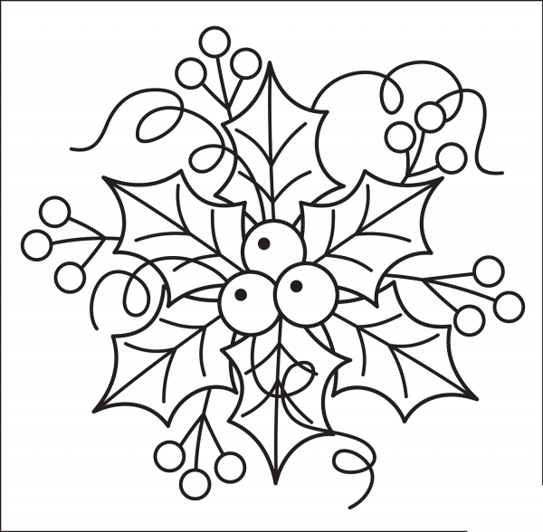 Holly coloring page image