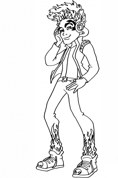 Holt Hyde coloring page image