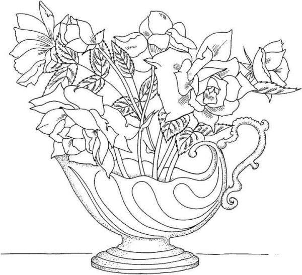 ‘Holy Toledo’ Miniature Rose coloring page image