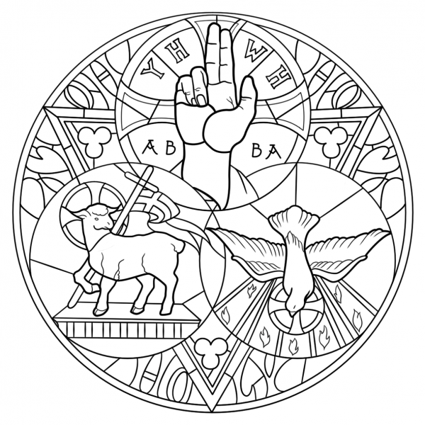 Holy Trinity coloring page image