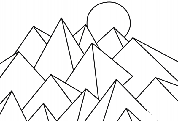 Homage to the Sun by Alexander Calder coloring page image