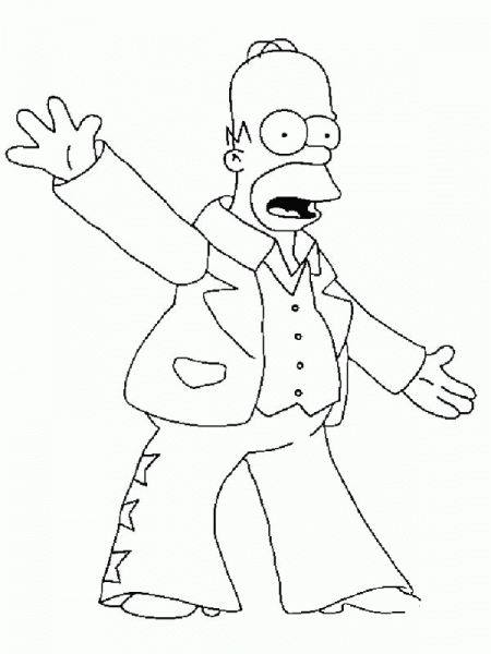 Homer Simpson  coloring page image