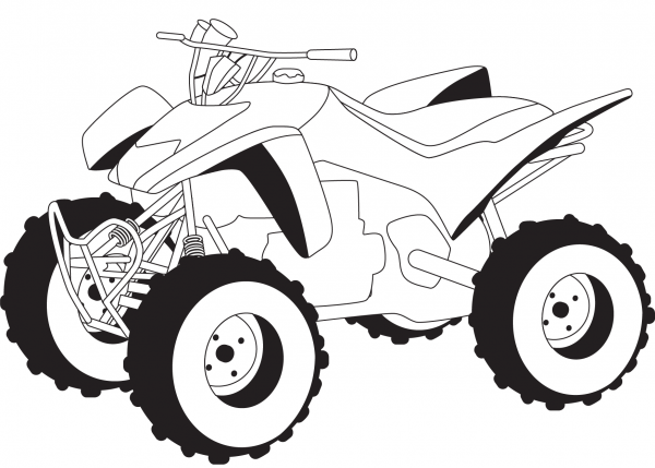 Honda ATV coloring page image