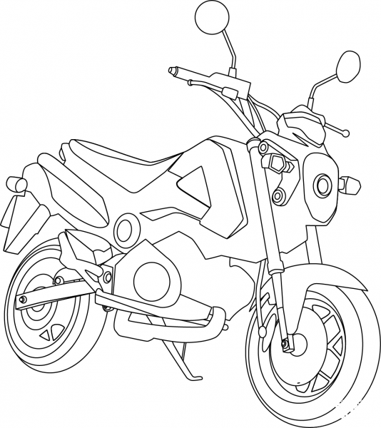 Honda Grom coloring page image