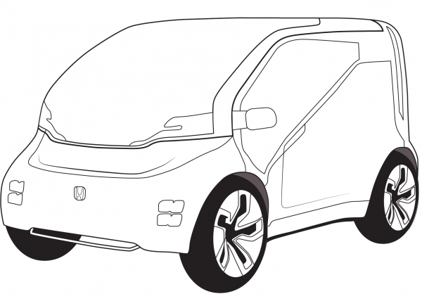 Honda Neuv coloring page image