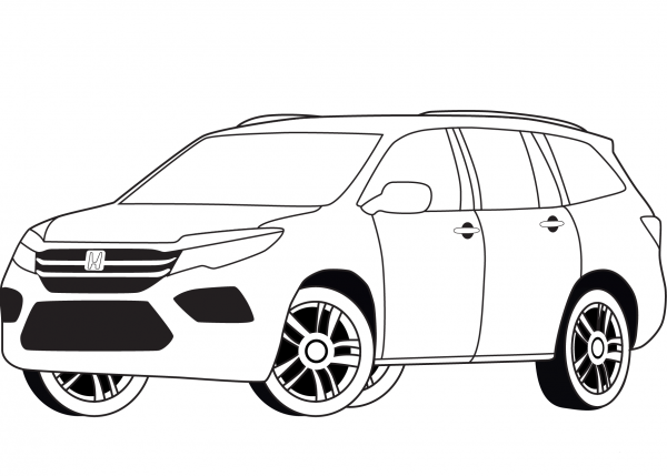 Honda Pilot coloring page image