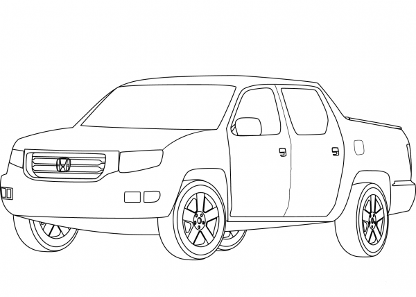 Honda Ridgeline coloring page image