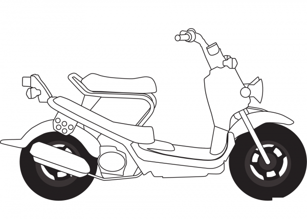 Honda Ruckus coloring page image
