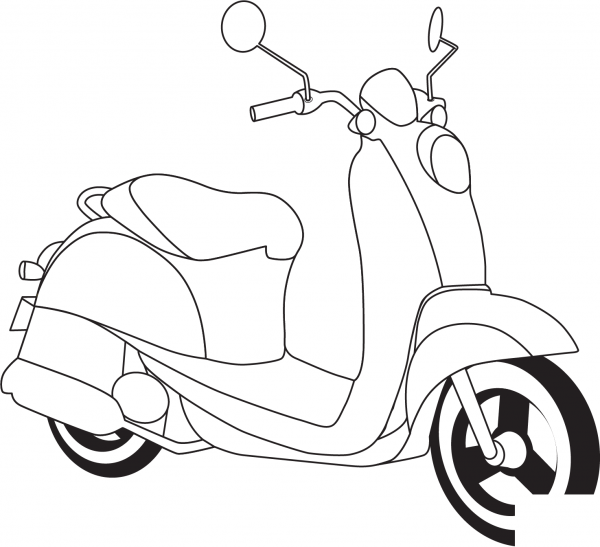 Honda Scoopy coloring page image