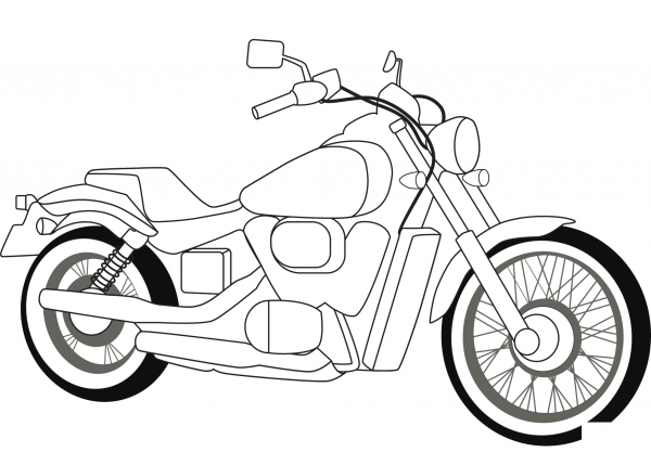 Honda Shadow coloring page image