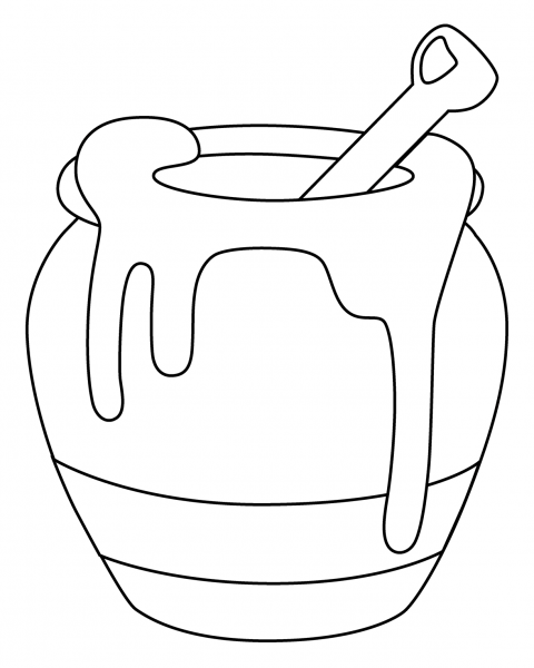 Honey Pot Emoji coloring page image