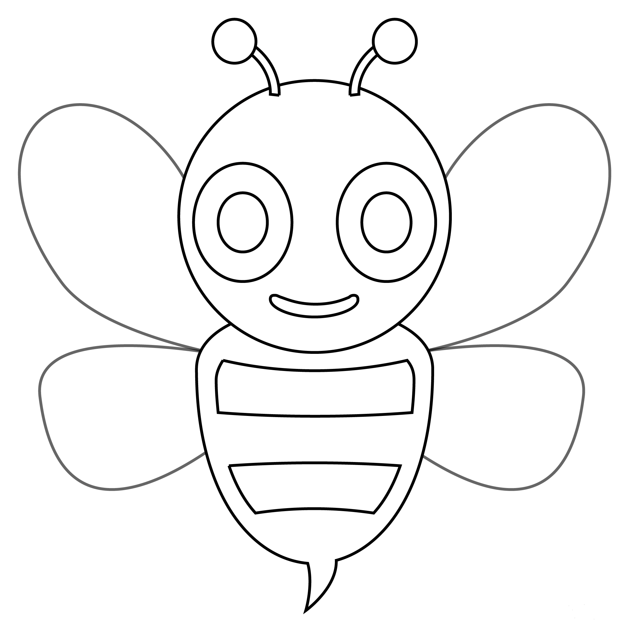 Honeybee coloring page - ColouringPages