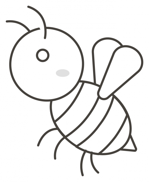 Honeybee coloring page image