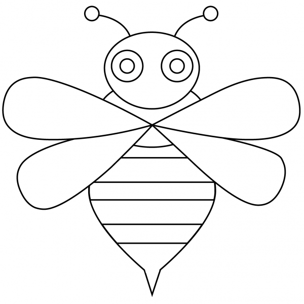 Honeybee Emoji coloring page image