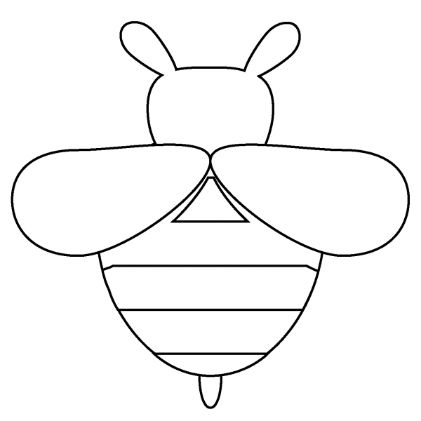 Honeybee Emoji coloring page image