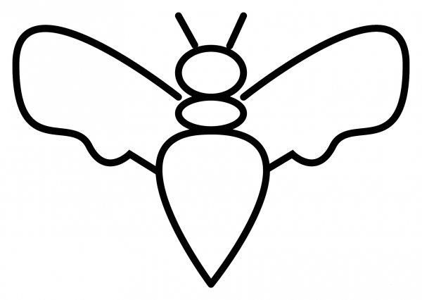 Honeybee Emoji coloring page image