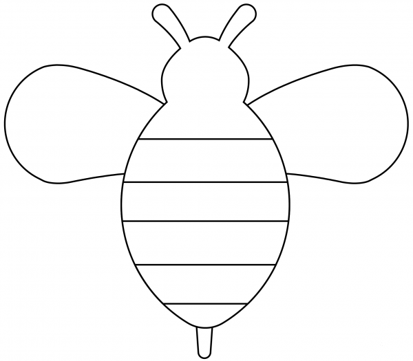 Honeybee Emoji coloring page image