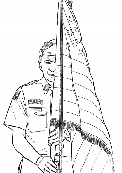 Honor Guard coloring page image