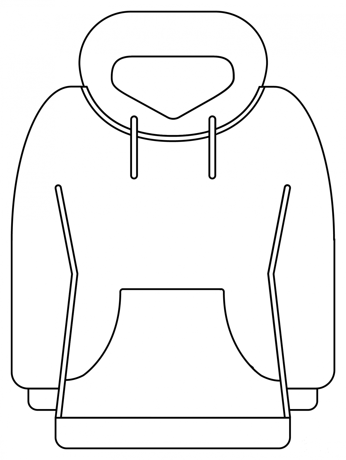 Hoodie coloring page - ColouringPages