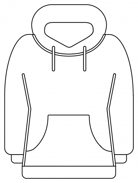 Hoodie coloring page image