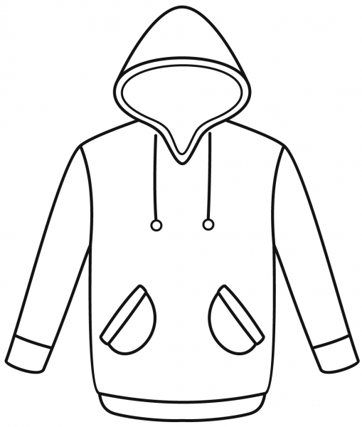 Hoodie coloring page image