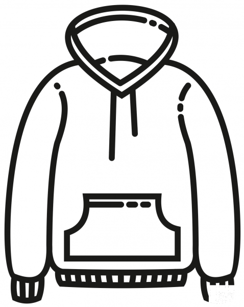 Hoodie coloring page image