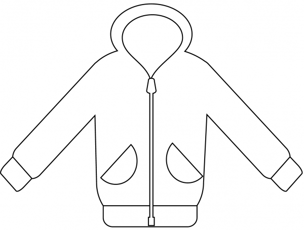 Hoodie coloring page image