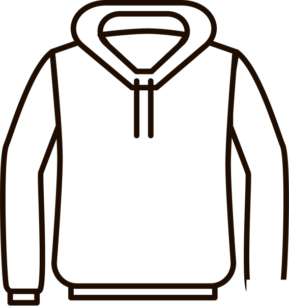 Hoodie coloring page image