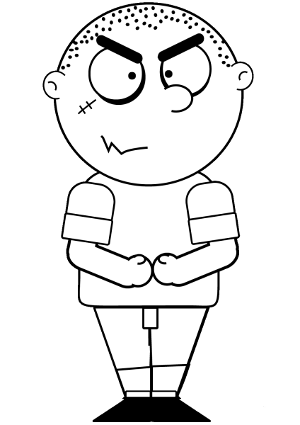 Hooligan coloring page image