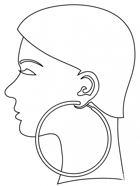 Hoop Earring coloring page image