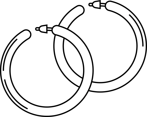 Hoop Earring coloring page image