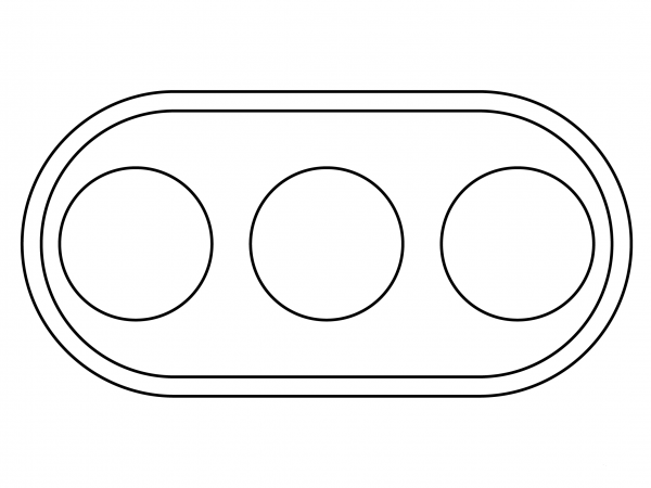 Horizontal Traffic Light coloring page image