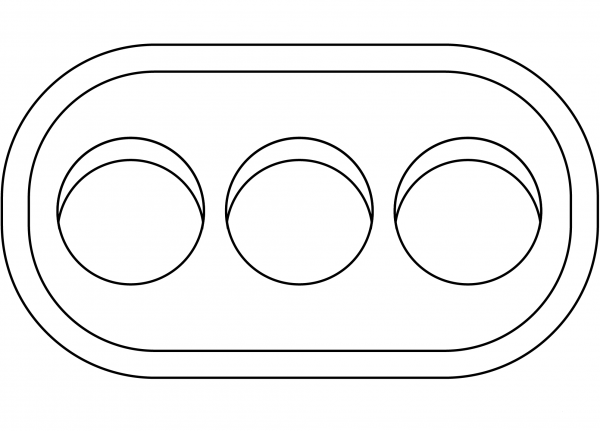Horizontal Traffic Light Emoji coloring page image