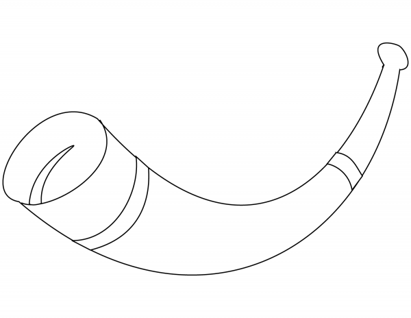 Horn (Olifant) coloring page image