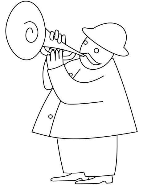 Horner coloring page image