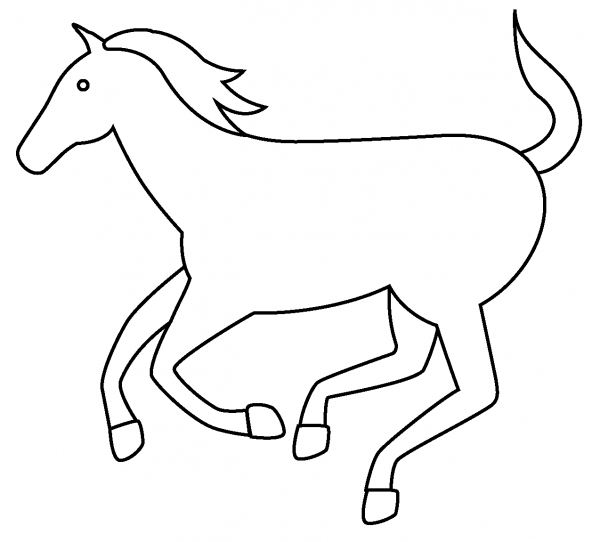 Horse Emoji coloring page image