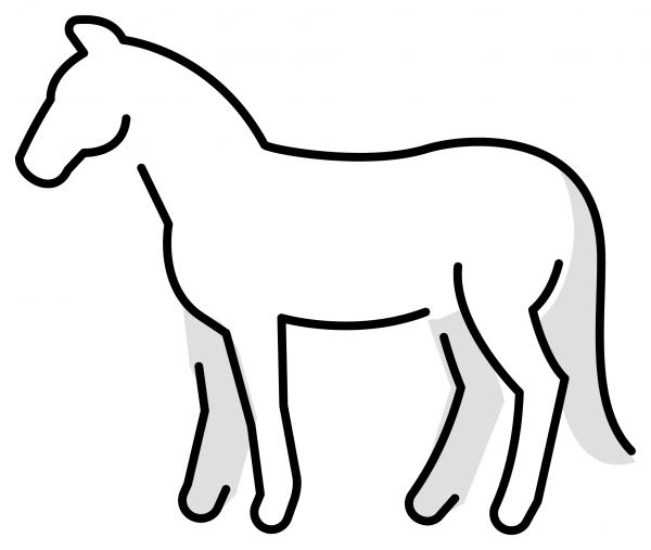 Horse Emoji coloring page image